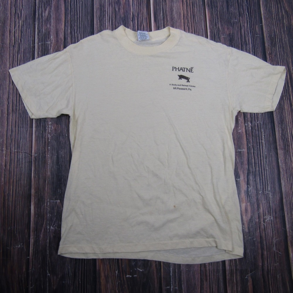Vintage Signal Phatne‎ Retreat Shirt Mens L White Religious Single Stitch Tee